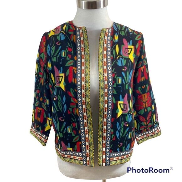 New Without Tags Aporia.As embroidered Floral Cropped Jacket Size Large - Picture 4 of 16